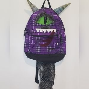 💜 Yak Pak Backpack 🎒 MonstersPaks One Eye, Attached Tail & Horns Rare